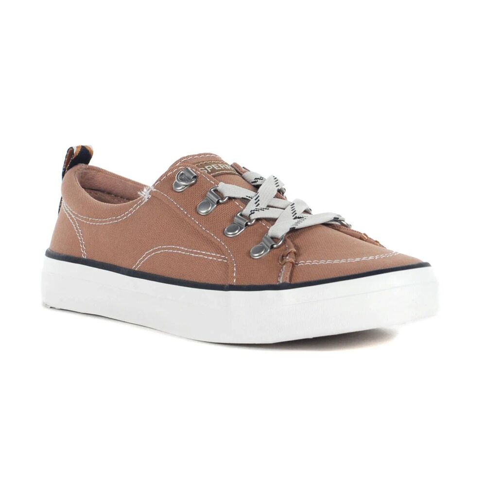 Sperry Tan Lace Up Top Sider Casual Sneakers Sz 8